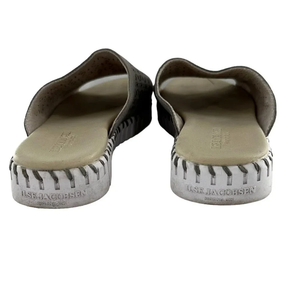 Ilse Jacobsen Gray Laser Cut Tulip Sandals Size 36 Flats